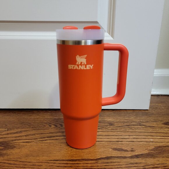 Stanley 30 oz Quencher H2.0 Tumbler w Handle & Lid, Tiger Lily, No Straw Branded - Picture 1 of 11